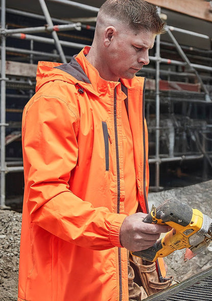 Unisex Super Light Packable Rain Jacket ZJ260 in Orange