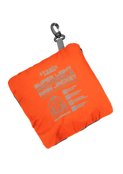 Unisex Super Light Packable Rain Jacket ZJ260 in Orange
