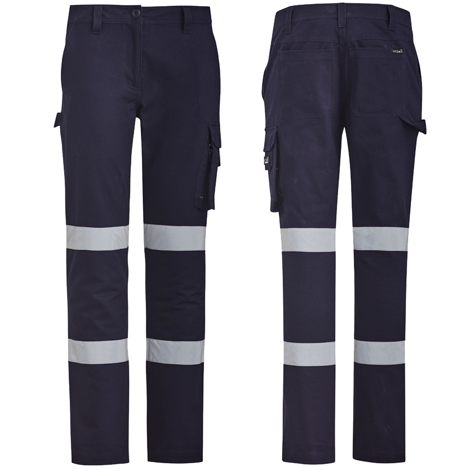 Women’s Bio Motion Cotton Drill Hi - Vis Work Pant - SunSafe Australia