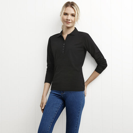Women's Crew Long Sleeve Polo UPF 50+