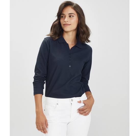 Women's Crew Long Sleeve Polo UPF 50+