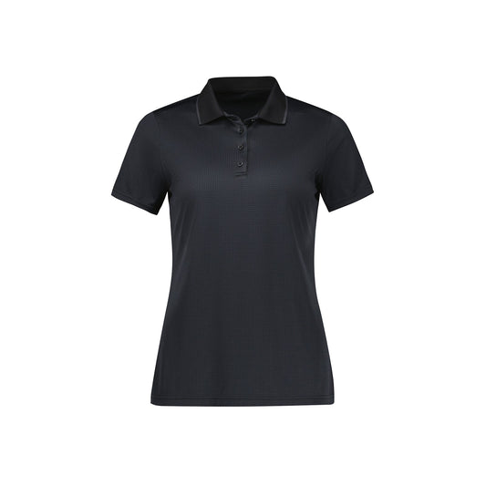 Biz Collection Women's Echo Short Sleeve Polo in Black Graphite