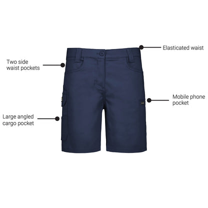 Womens Essential Stretch Cargo Short – ZS735 - SunSafe Australia