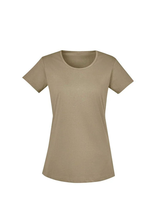 Syzmik Women's Streetworx Tee Shirt ZH735 in Navy Blue UPF 50+