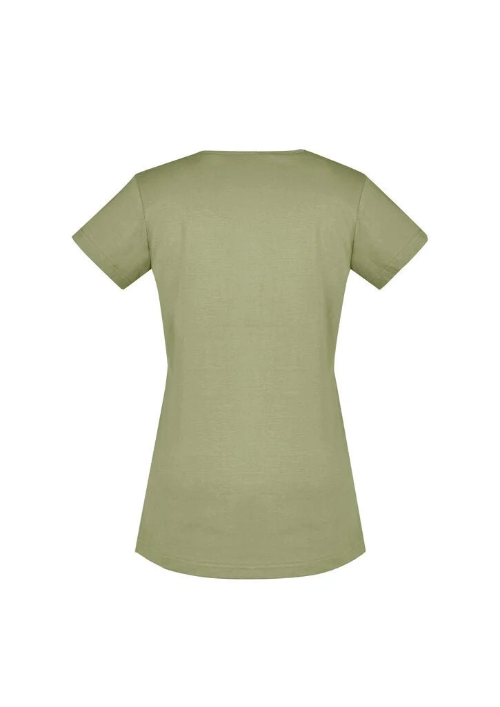Syzmik Women's Streetworx Tee Shirt ZH735 in Navy Blue UPF 50+