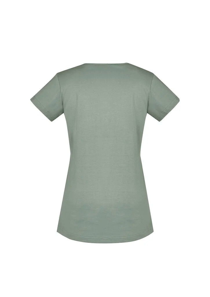 Syzmik Women's Streetworx Tee Shirt ZH735 in Navy Blue UPF 50+
