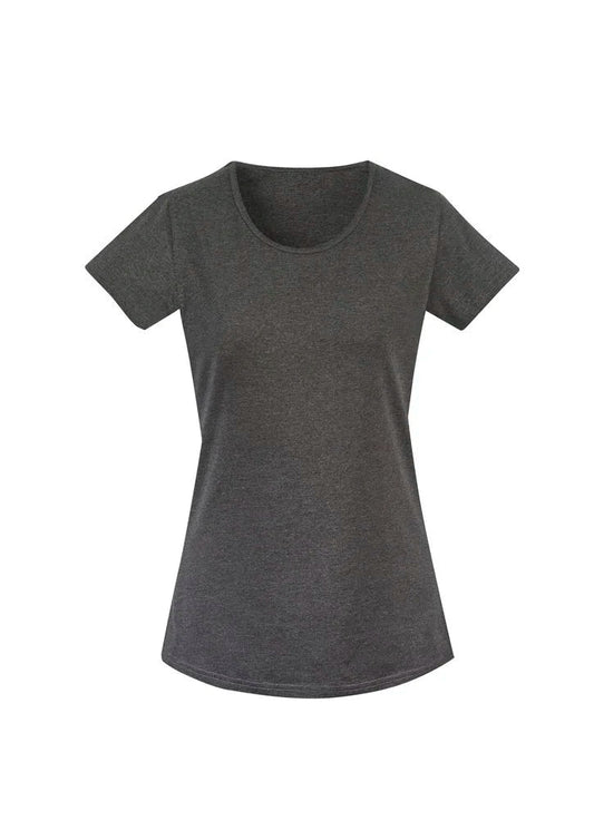 Syzmik Women's Streetworx Tee Shirt ZH735 in Charcoal UPF 50+