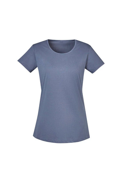 Syzmik Women's Streetworx Tee Shirt ZH735 in Navy Blue UPF 50+