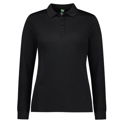 Womens UPF 50+ Action Long Sleeve Polo - SunSafe Australia